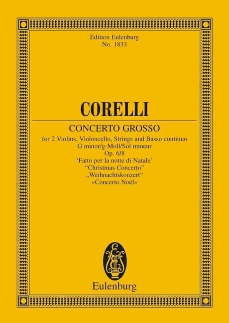 Corelli: Concerto grosso G minor Opus 6/8 (Study Score) published by Eulenburg